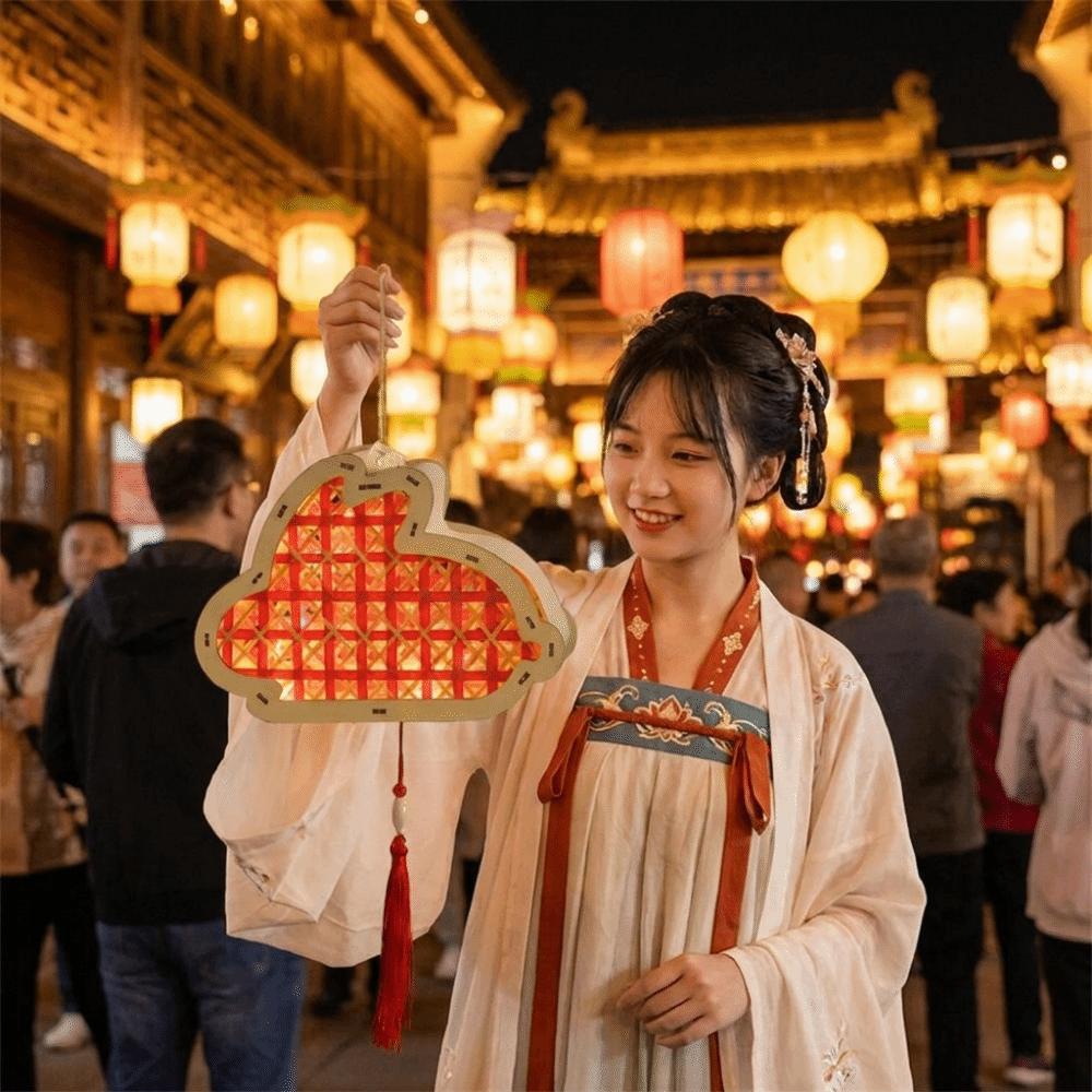 Handheld Mid-Autumn Festival Lantern DIY Material Kit Handmade Lantern Mid-Autumn Festival