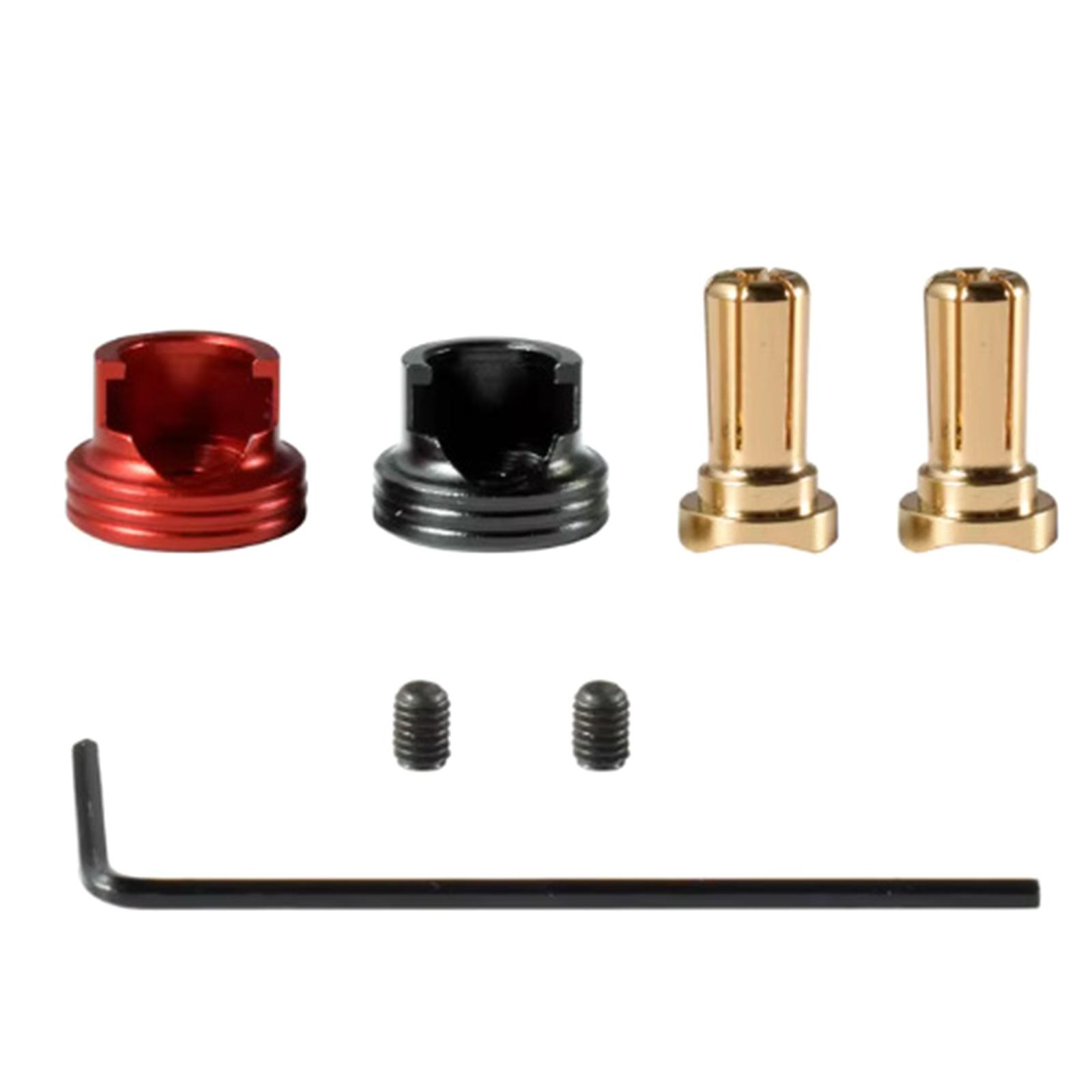 

Aluminum Alloy Remote Control Car Battery Heatsink Banana Plug Connectors 4/5mm Aluminum Connectors 4