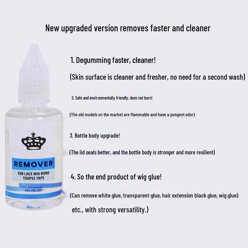 Dual-Sided Hair Extension Glue and Wig Remover Solvent