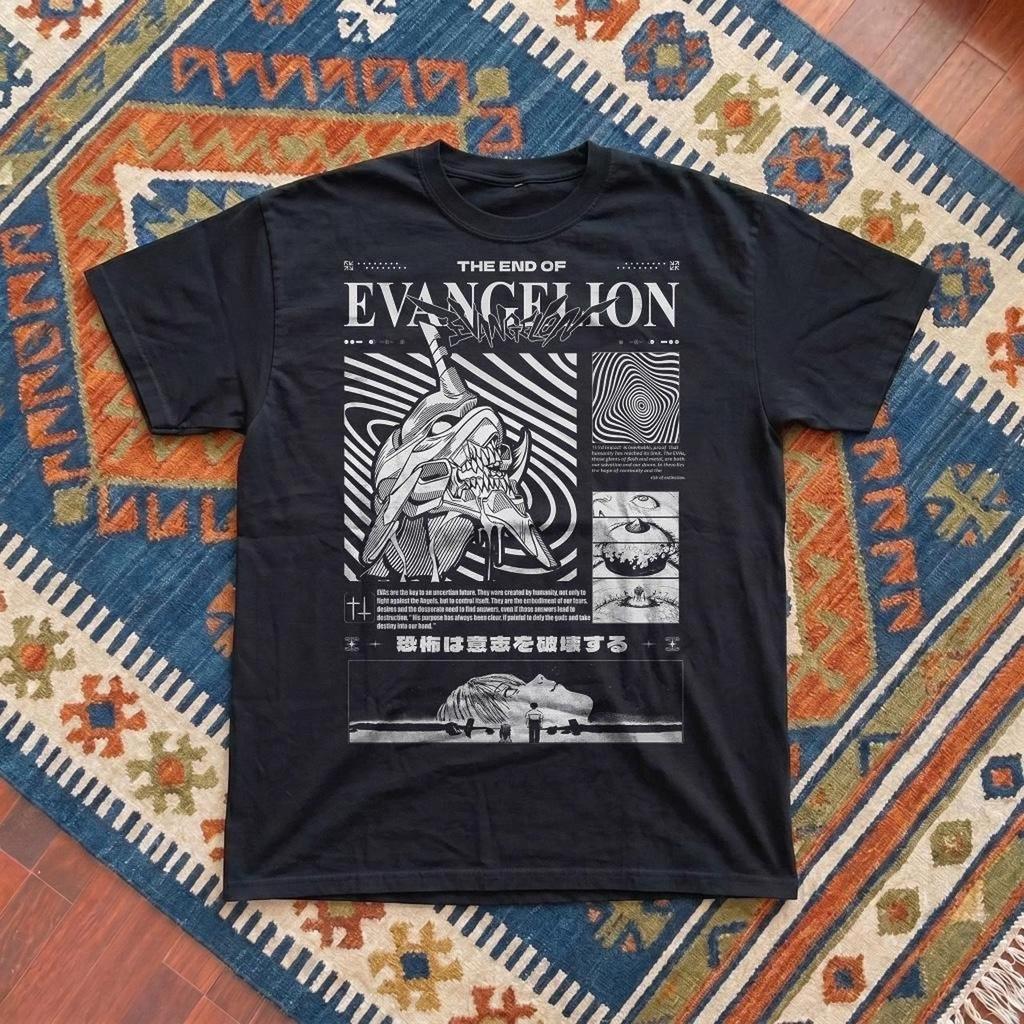 2026 Summer New Arrival Evangelion Pattern Street Style Print Shortsleeve Tshirt Y2k Style Suitable For Both Unisex And Unisex