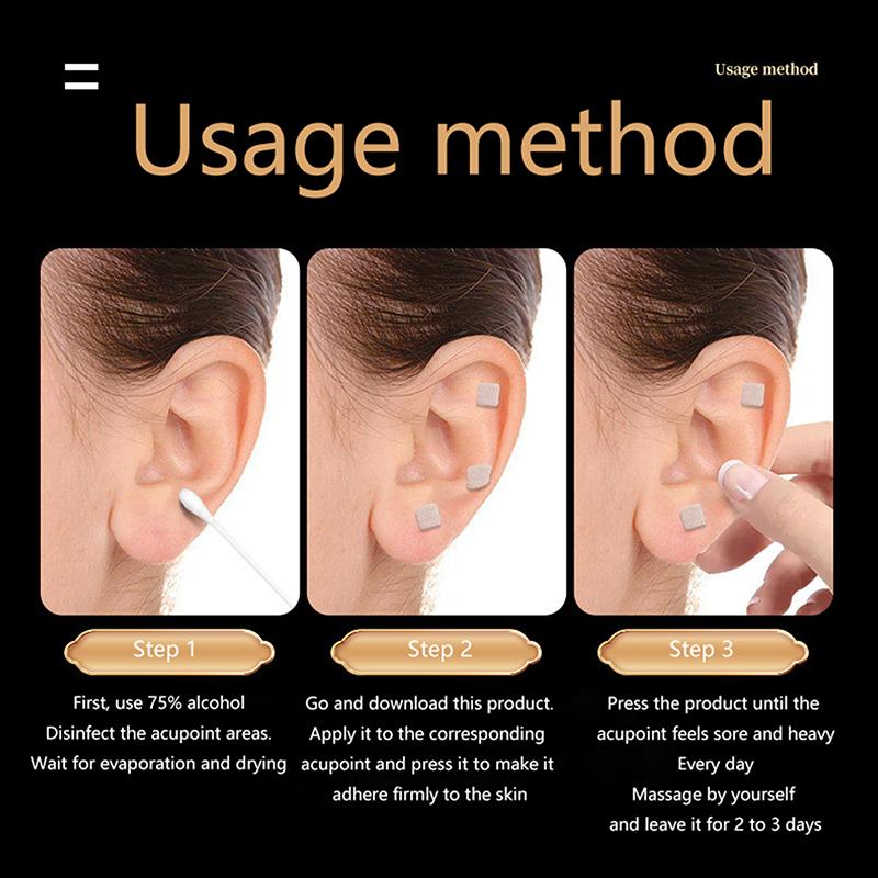 600Pcs Ear Care Ear Acupuncture Massage Therapy Needle Patch Seeds Sticker Auricular Auriculotherapy Vaccaria