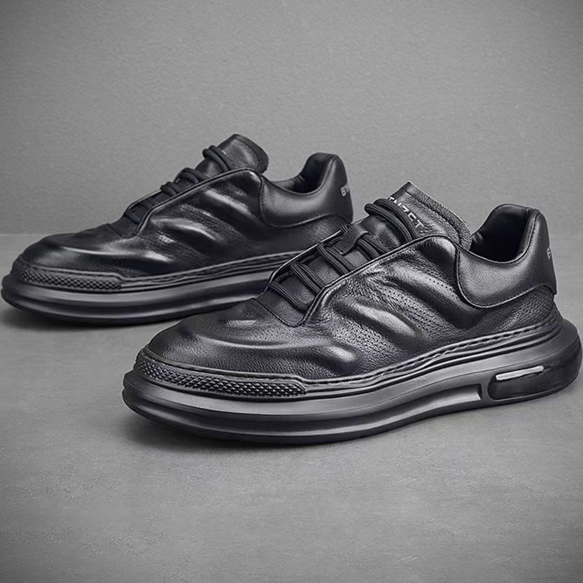 Fashion Men Platform Breathe Spring Small Leather Shoes New Fashion Trend Versatile Japan Korean Business Casual Shoes Suit Men Sneakers