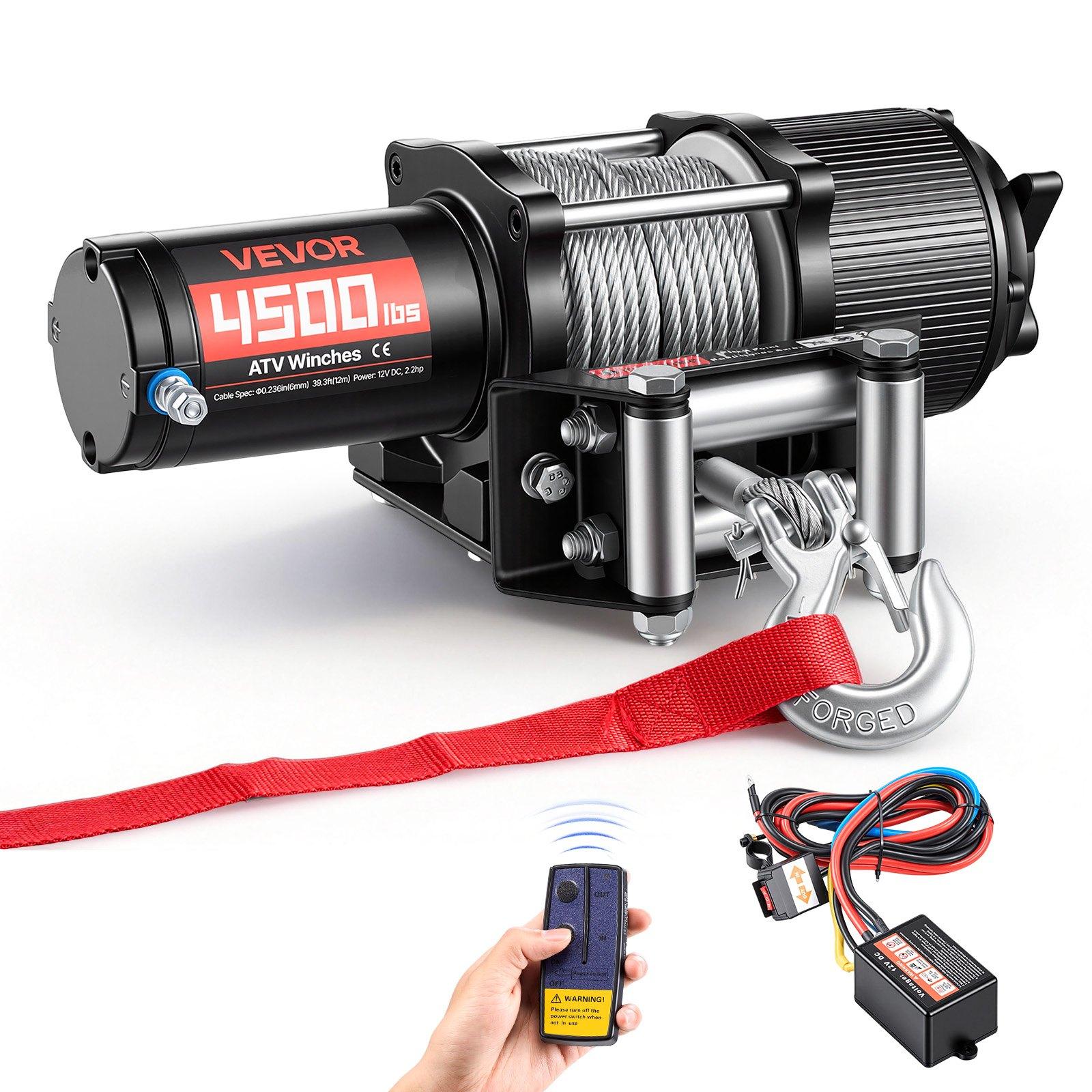 VEVOR 2041 kg Electric Winch, 12V