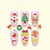 1Pcs Diy Transparent Manicure Decor Templates Christmas Tree Snowman Gingerbread Man 3D Nail Art Silicone Molds