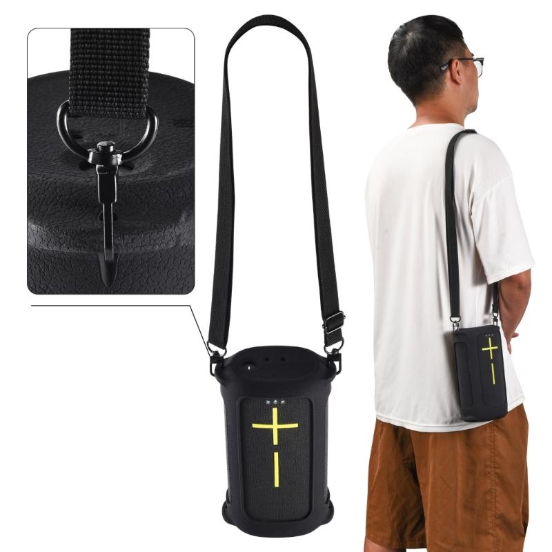 Silikonhülle für EVERBOOM Drahtlosen Bluetooth-kompatiblen Tragbaren Lautsprecher Abdeckung mit Verstellbaren Schultergurten