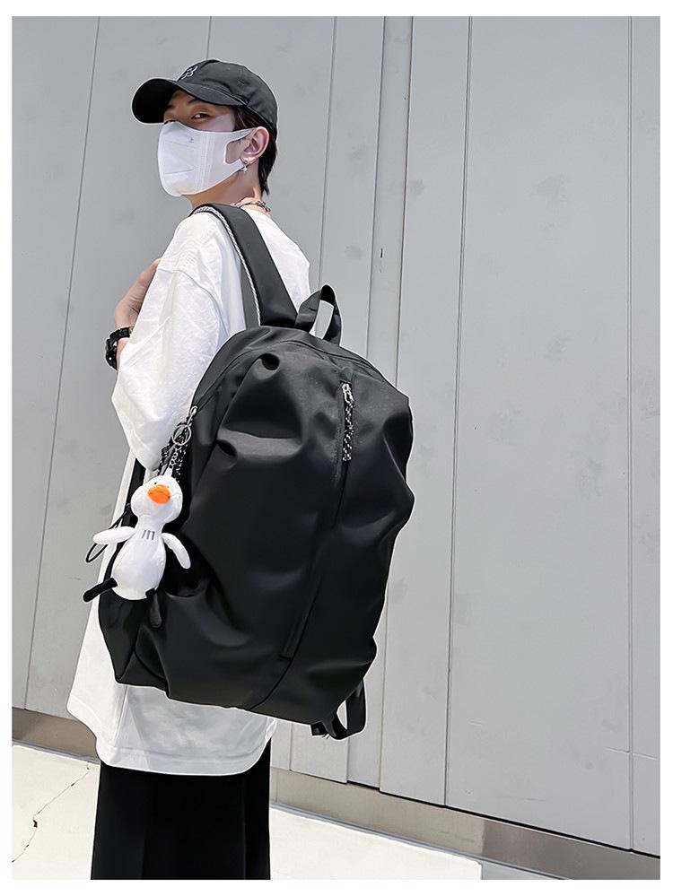 Unisex High-Capacity Solid Color Travel & School Backpack