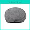 Lattice Cotton Pattern Beret  Hat For Men With Adjustable Casual Outdoor Travel