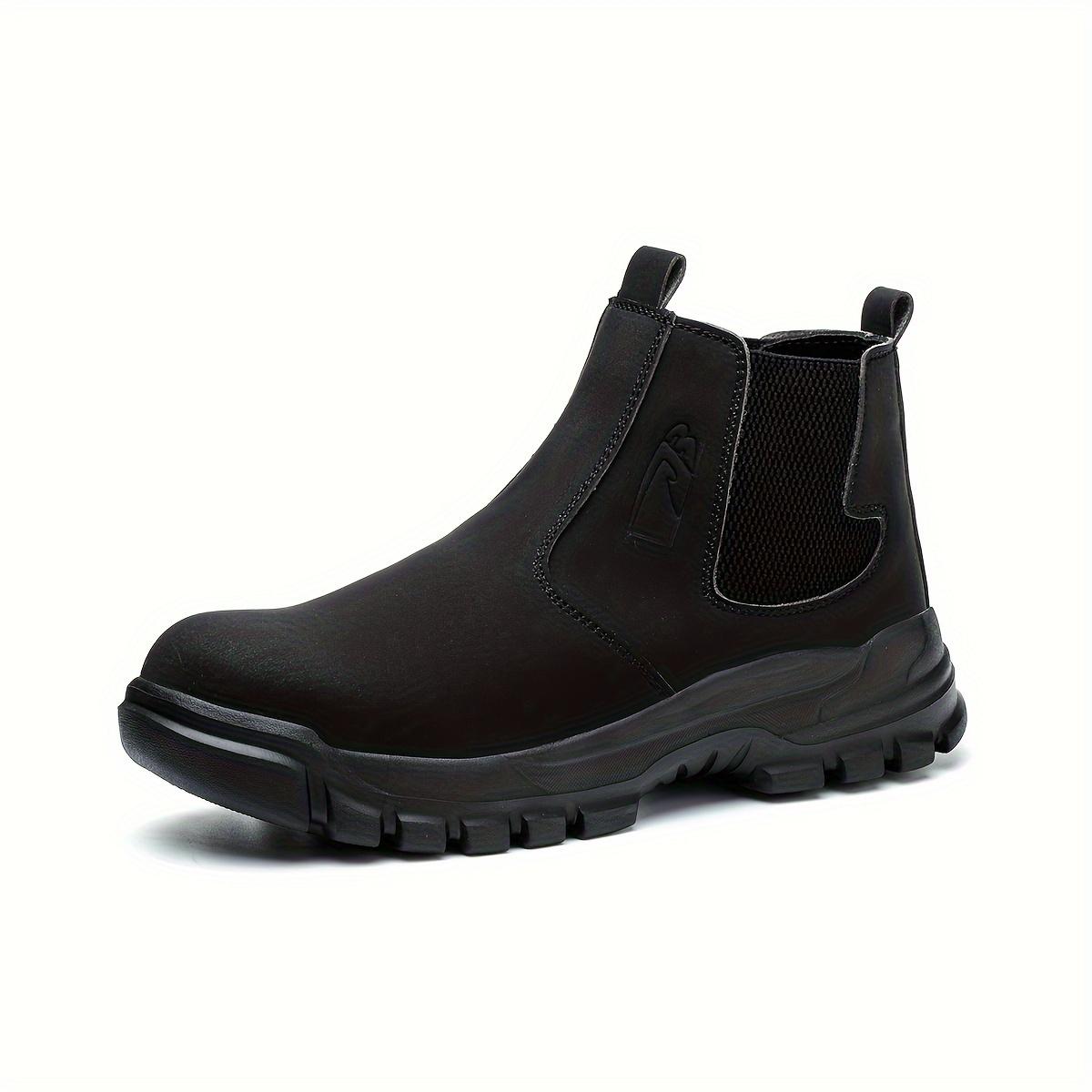 

Водонепроницаемые защитные ботинки для мужчин, легкие неразрушимые промышленные ботинки «Челси» со стальным носком, устойчивая к проколам обувь 37 чёрный
