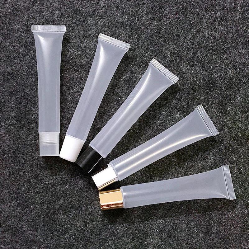 1Pcs 20ml Empty Squeeze Soft Containers PE Transparent Lip Gloss Tubes Bottle Sample Bottle Refillable Lip Gloss DIY Container