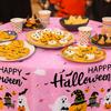 Pumpkin Ghost Pattern Disposable Table Cover Plastic Table Runner  Table Decoration