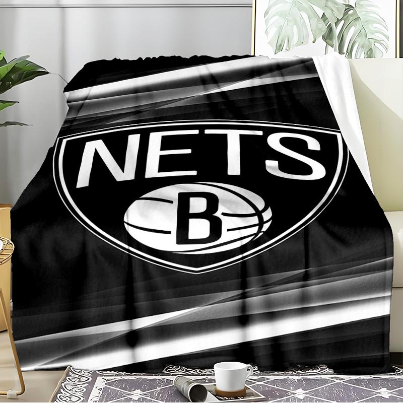 Brook-lyn Nets Art Blanket Flannel Throw for Sofa, Indoor, Camping, Living Room, Office, Chair, And Bed Soft Birthday Gift
