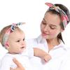 Chic Parent-child Knotted Rabbit Ears Hairbands Accessories Fashion Bow Headwraps Set Elastic Hair Bands