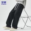 ROMON Men's Loose Straight-Leg Casual Pants