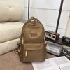 Schoolbag1011 New Schoolbag Female College Student Solid Color Large Capacity Backpack Multi-layer Junior High School High School Student Backpack