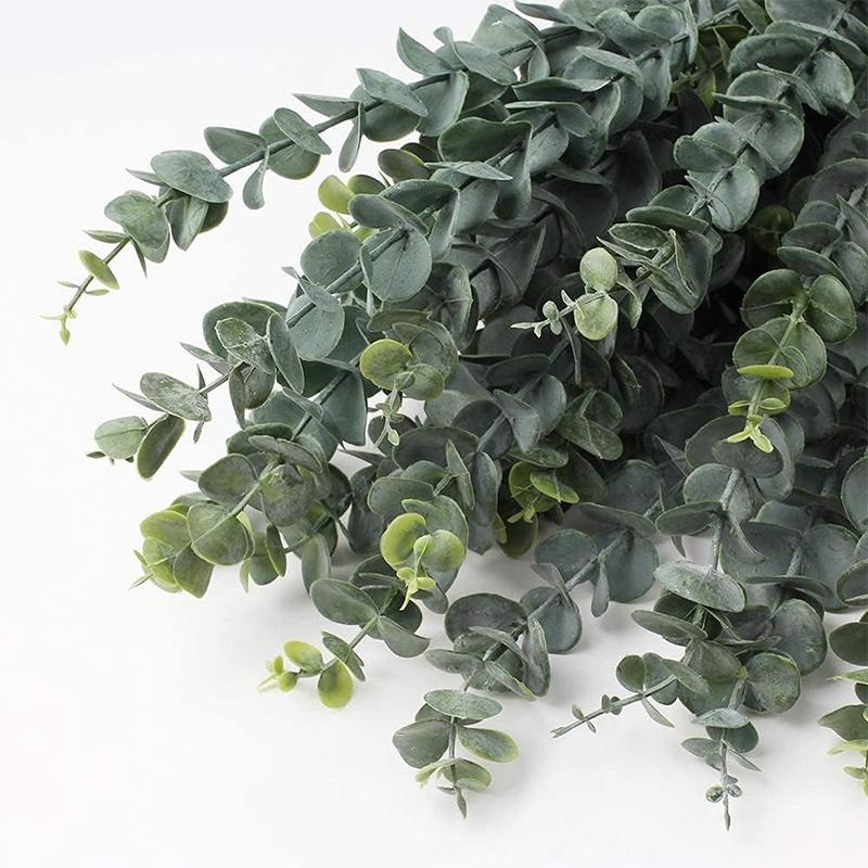1Pcs Eucalyptus Stems Artificial Eucalyptus Leaves Green Plant Real Touch Flowers Eucalyptus for Home Wedding Bouquet Vase Decor