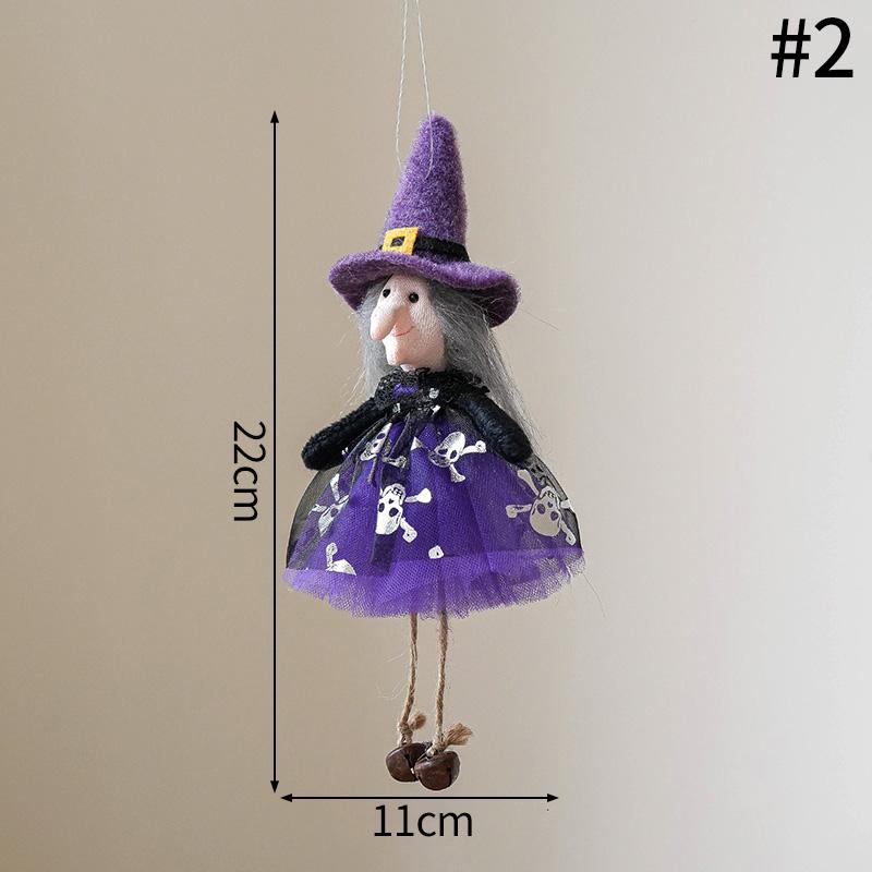2025 Halloween Decoration Witch Hanging Pendant Pumpkin Black Cat Tree Ornaments Skeleton Charms for Festive Home Party Supplies