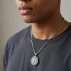 Dark Aesthetic Sun Pendant Necklace Stainless Steel Gothic Chain Jewelry Party Wear Everyday Fashion Statement Necklaces