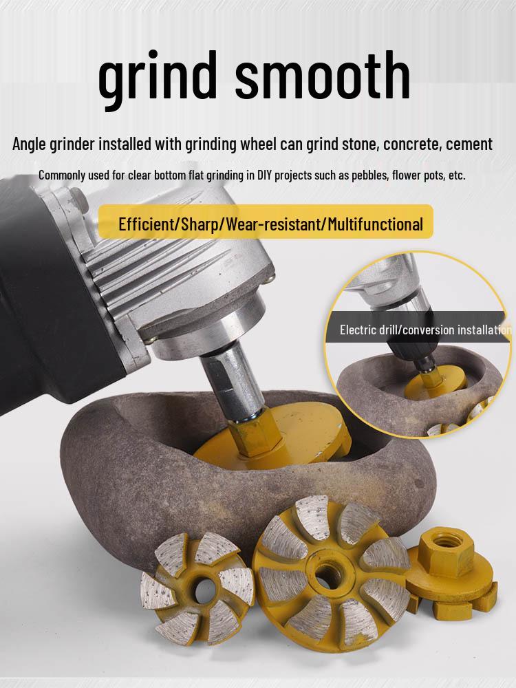 Diamond Stone Grinding Disc for Angle Grinders - Ideal for Cleaning, Shaping, and Leveling Surfaces