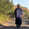 [momoten] [Amazon Exclusive Brand] Original Mizuyagi Kimono (Workwear, Samue, Haori, Bathrobe, Apron) Navy, 120cm Long