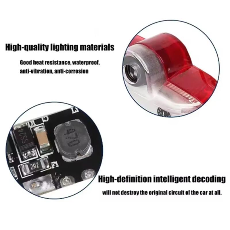 2Pcs LED Car Logo Projector Lamp Door Shadow Lights For Skoda VRS Octavia A5 MKII Hatchback Estate 2005-2008 2009 2020 2011 2012