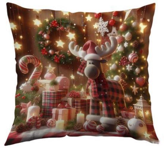 

Новые Рождественские Наволочки с Принтом Домашние Декоративные Наволочки для Дивана Наволочки для Спальни 45*45cm