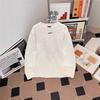 White bottoming shirt men's deconstruction shoulder padded sweater men's niche design sense heavy long-sleeved T-shirt ruffian handsome sense top