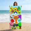 1pz Asciugamano da Spiaggia Cartoon S-Sprunki Asciugatura Rapida Super Assorbente Adatto per Spiaggia Piscina Estate Regalo Divertente per Amici e Famiglia