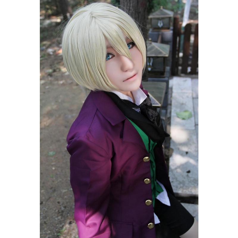 Anime Black Butler 2 Kuroshitsuji Alois Trancy Uniform Outfits Cosplay Kostýmy Kompletní sada (svrchní + vesta + košile + šortky + motýlek)