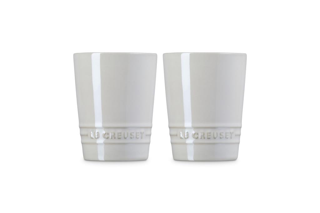 LE CREUSET Pair Short Tumbler 210 Ml White Luster
