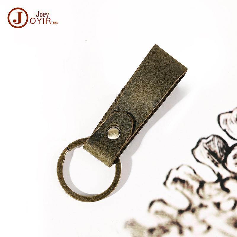 

Брелок-подвеска из коровьей кожи в стиле ретро ручной работы - уникальный подарочный аксессуар для дома и автомобиля k032 crazy horse leather армия зеленый