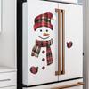 Creative DIY Christmas Snowman Sticker Cute Cartoon Christmas Wall Sticker Painted Snowflake Decal Background Beautification