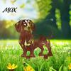 Decorative Metal Garden Stakes Dachshund Stake, Rusty Animal Silhouette Yard Cute Dog Flower Bed Decor Art for Outside Lawn, Pathway, Patio, Creative