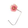 Elegant Gradient Rose Bag Purse Hook Portable Handbag Hanger Fashion Foldable Table Hook Organizer Desk Side Hooks