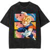 Dragon Ball Anime Printed Tshirt Mens and Womens Washed Tshirt High Quality Vintage Cotton Tshirt Harajuku YK Tops