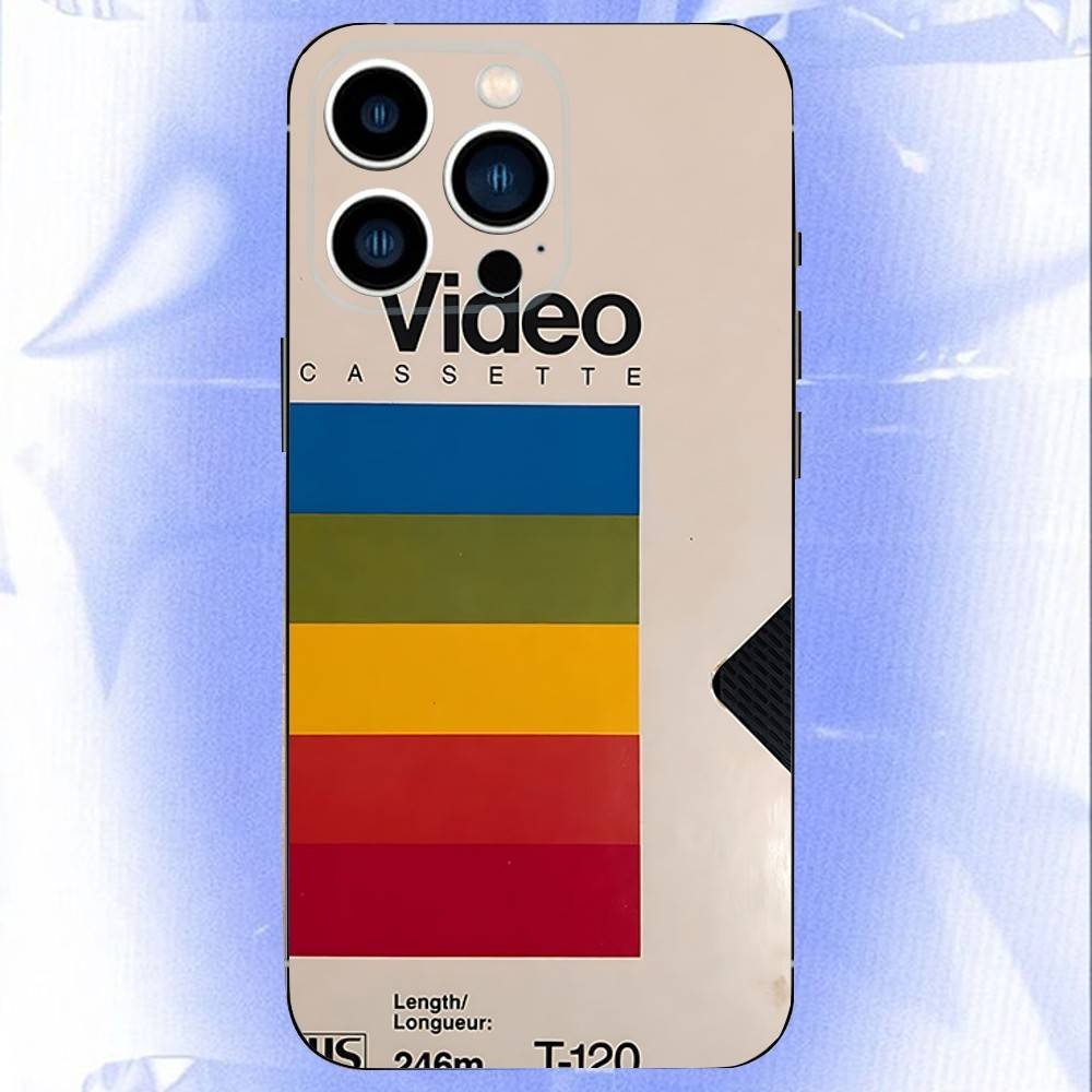 Retro VHS Video Tape  Phone Case For iPhone 16e,16,15,14,13,12,11,Pro,X,XS,Max,XR,Plus,Mini Soft Black Cover