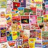 50 Waterproof Cartoon Snack Stickers for Journals, Notebooks, and Phone Cases