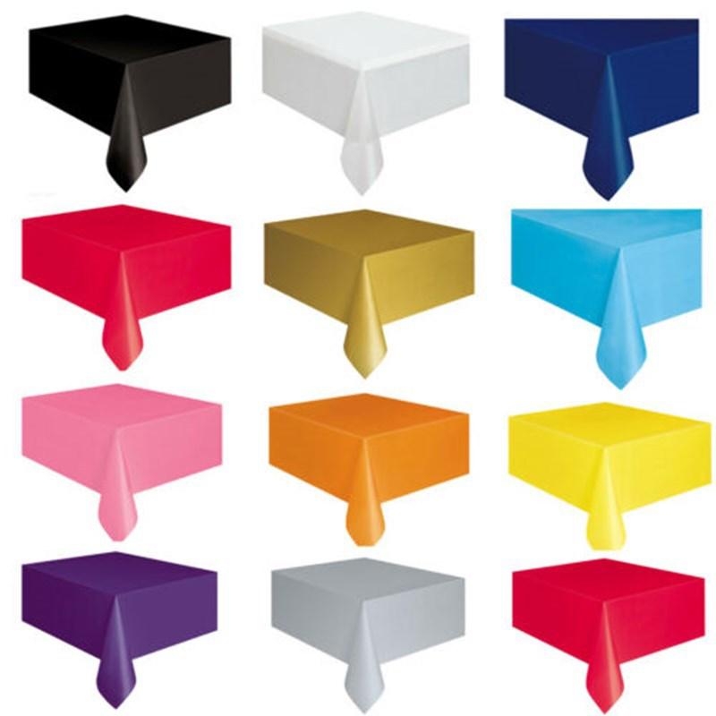 Disposable, Solid Color, PEva Material, Thickened and Enlarged, Tablecloth, 137 * 183CM, Solid Color Tablecloth, Party Decoration, Monochrome