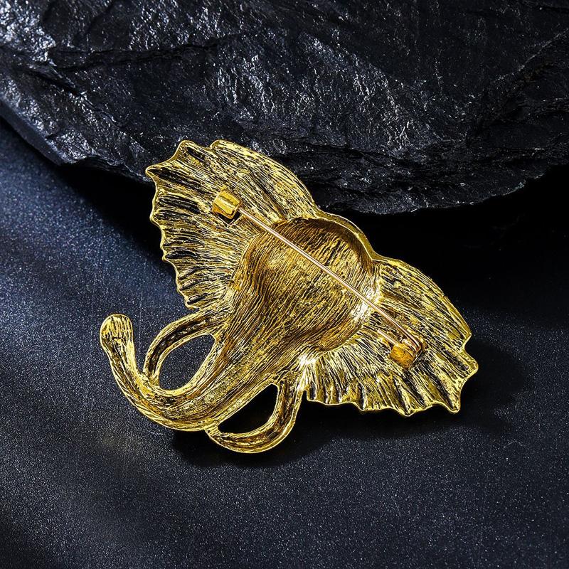 1PC Rhinestone Baroque Style Bear Shrimp Shape For Women Girls Animal Brooches Vintage Coat Suit Accessories Elephant Frog