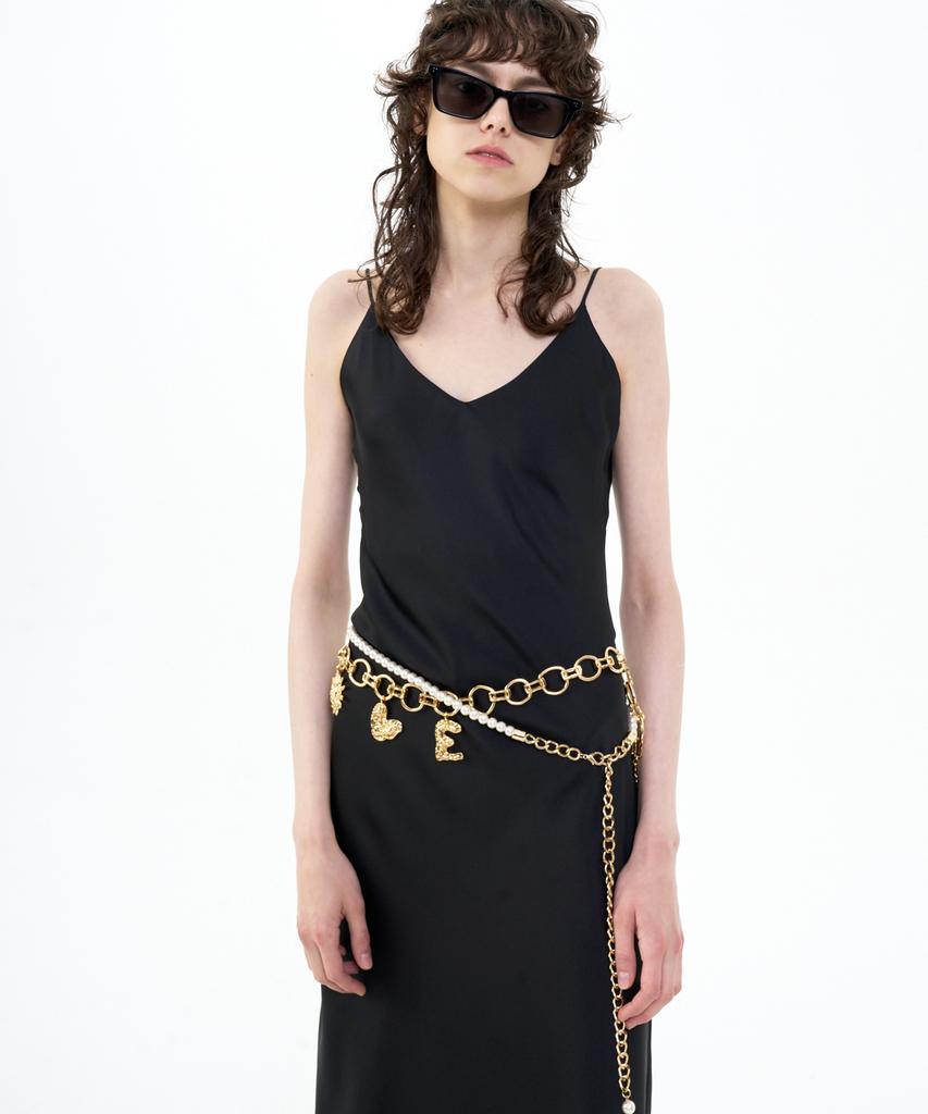 Bikwaieos Maxi Satin Slip Dress_Black
