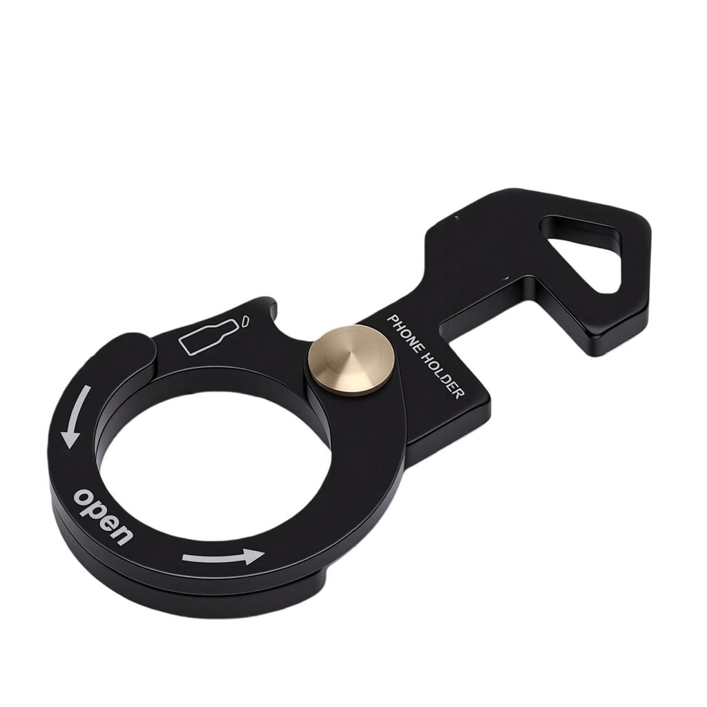 Car Keychain Clip Multifunctional Aluminum Alloy Phone Stand Bottle Opener Rope Buckle
