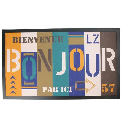 [Q5854] - Multicolored 'Messages' Indoor Rug (Welcome - Hello - This Way) - 45x75 Cm