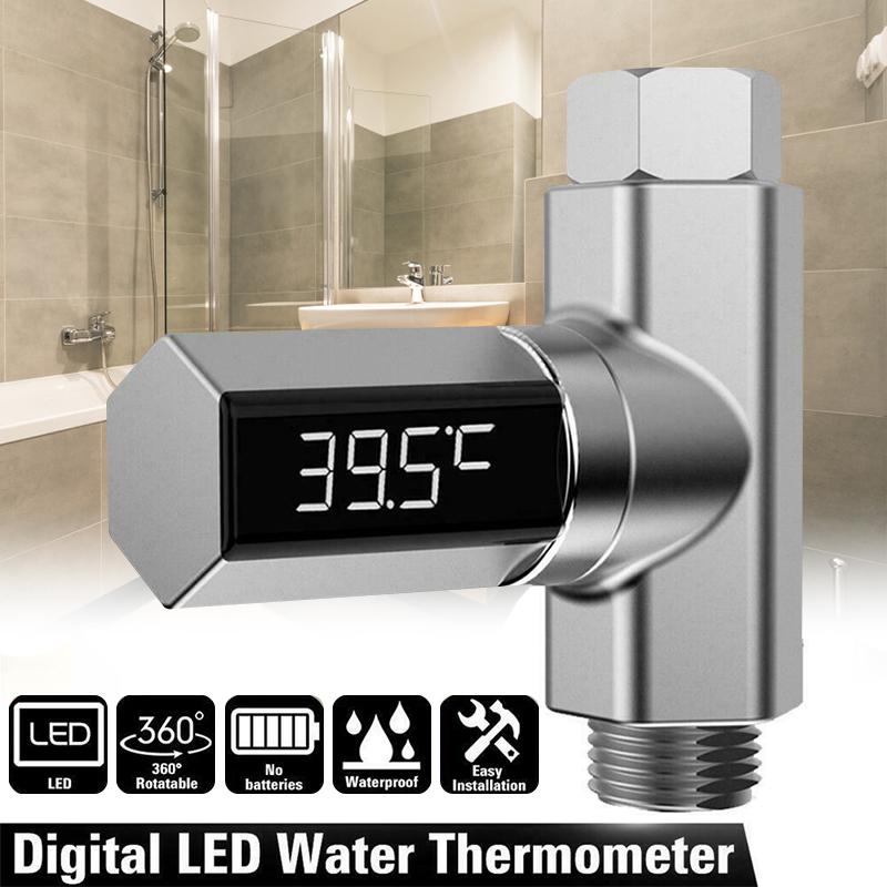 Buy Waterproof LED Digital Shower Temperature Display Water Thermometer