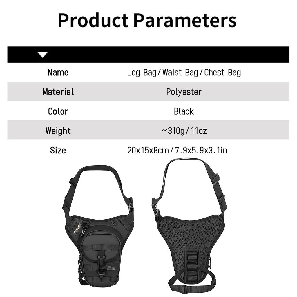 Motorcycle Leg Bag Waist Pack Rainproof Crossbody Bag Men Women Expandable Capacit Multifunctional f
