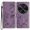 For Xiaomi Redmi A4 5G Wallet Phone Case Butterfly Floral Imprint Leather Flip Cover