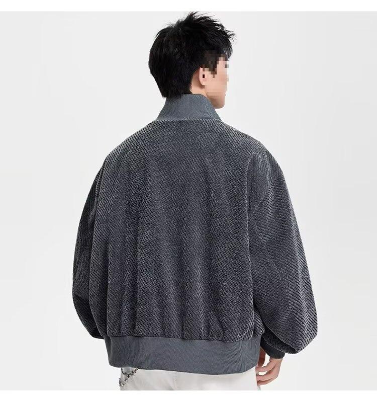 Men's Hong Kong Style Woolen Coat - Spring/Autumn Casual Couple Workwear Jacket, Trendy & Versatile Top