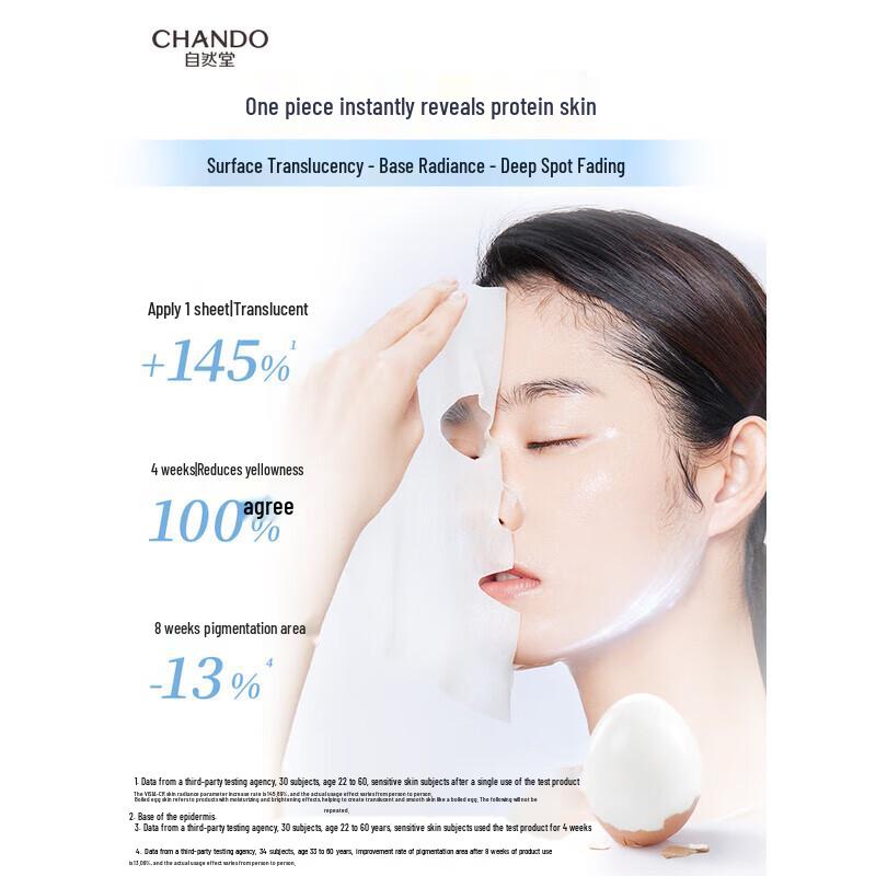 CHANDO Niacinamide Whitening Ampoule Face Mask