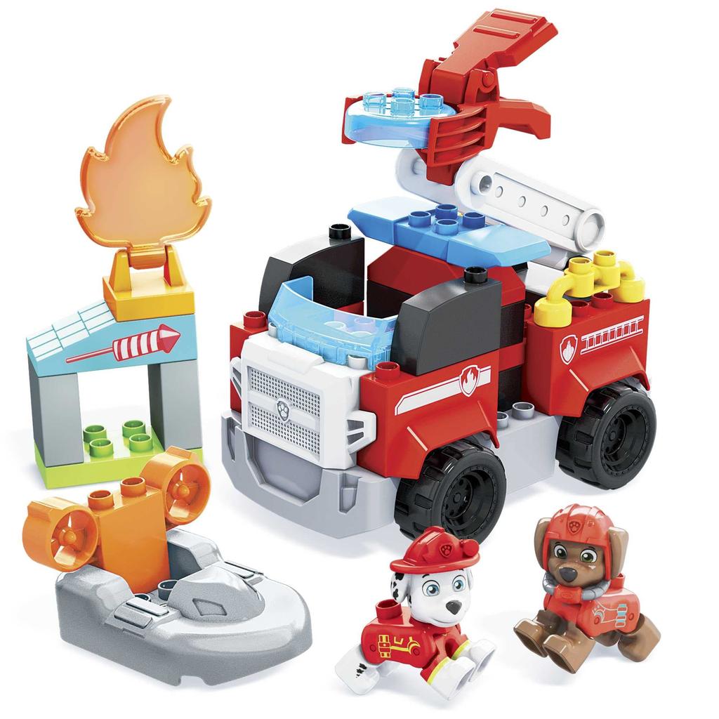 Mattel Mega Bloks Paw Patrol The Movie Marshall Super Fire Truck (Ages 3+) GYJ01 Red