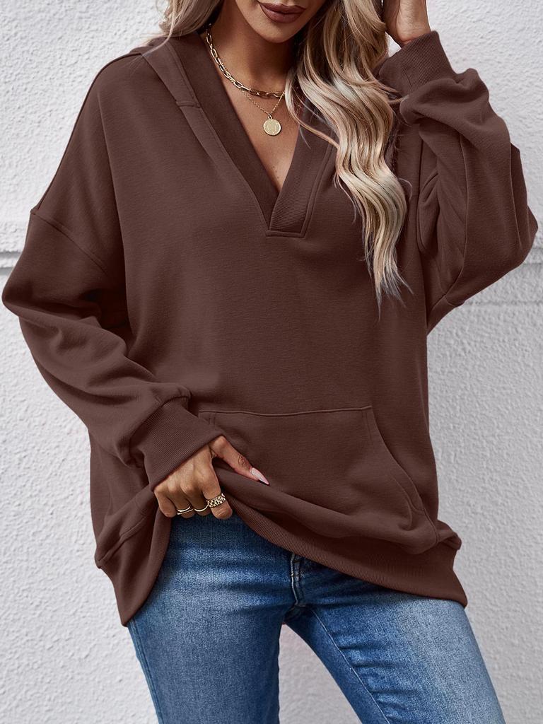 2025 Neues Damen-Sweatshirt mit Kapuze und Kängurutasche - Langarm-Herbst-/Winter-Oberteil