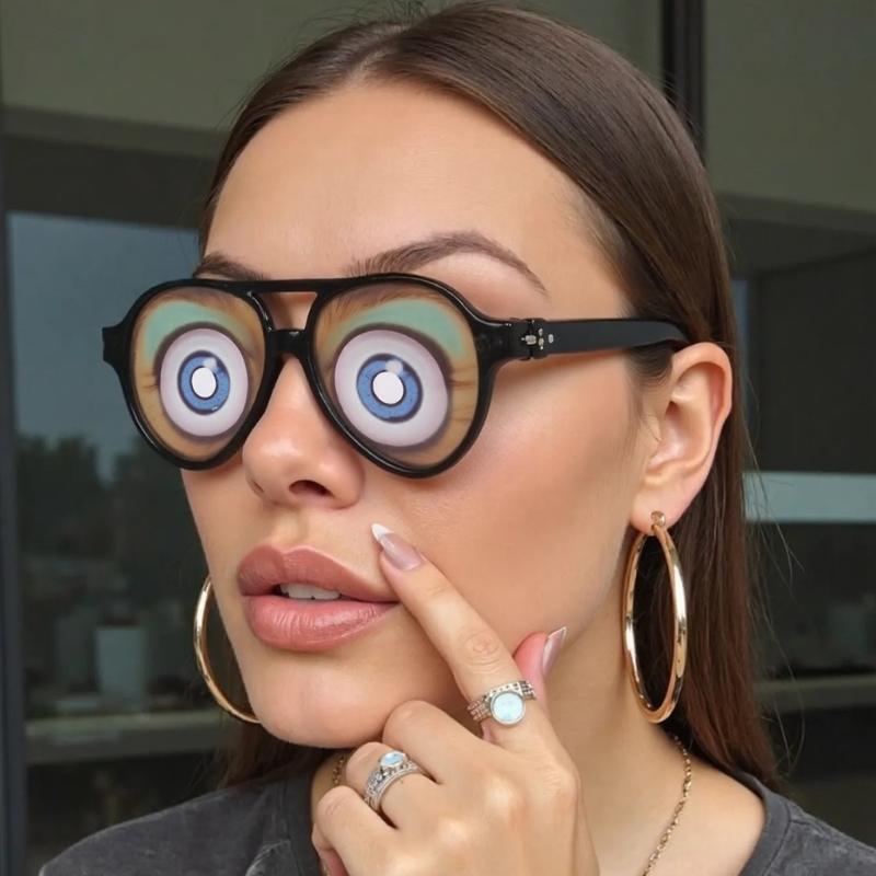 Halloween Streichspielzeug Witz Lustige Augen Brille Streich Verkleidungen Brille Halloween Aprilscherz Party Accessoire für Frauen Männer