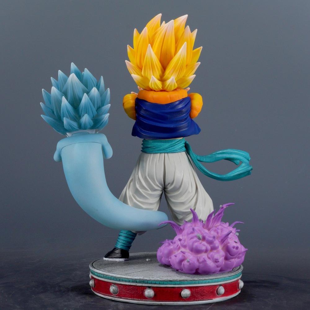 24cm/9.45in Anime Dragon Ball Figure Gotenks Action Figures Pvc Statue Desktop Ornamen Collection Model Toys Gifts Round Sensory Compression Bouncy